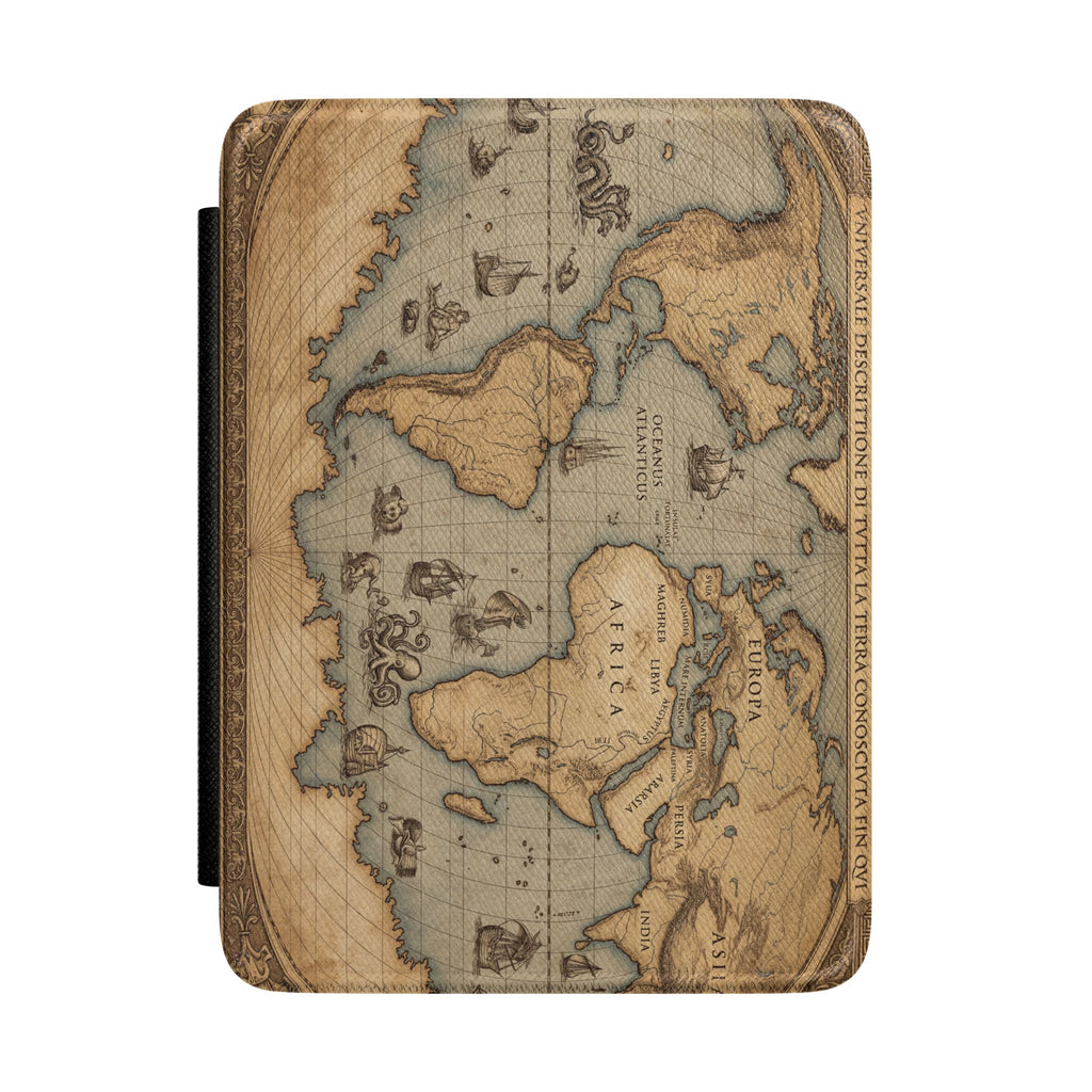 Vintage World Map Kindle Case – Leather-Look E-Reader Cover