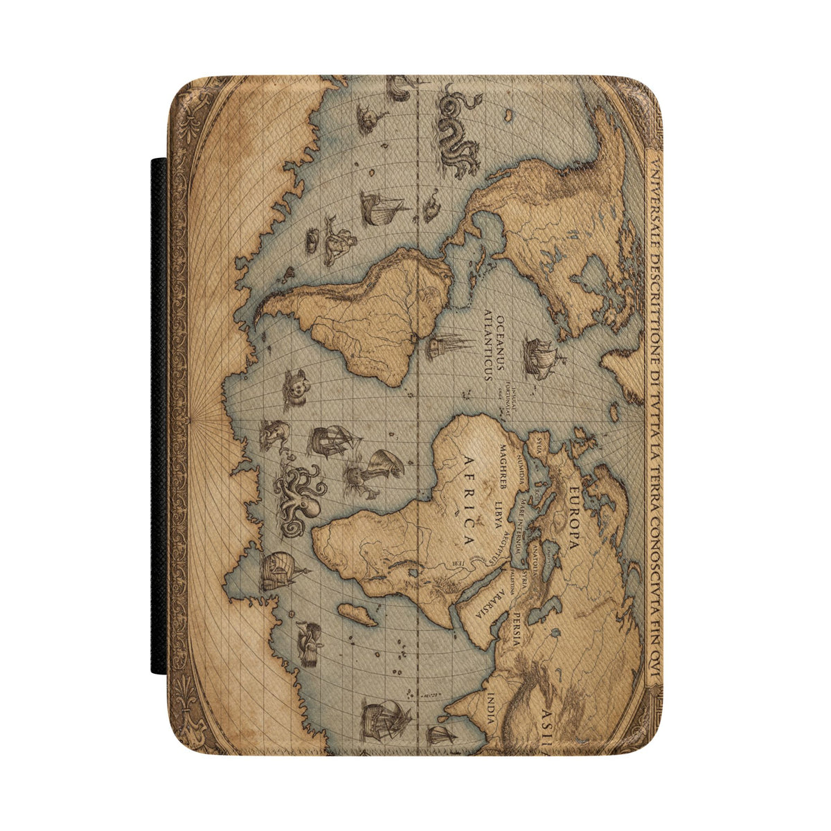 Vintage World Map Kindle Case – Leather-Look E-Reader Cover