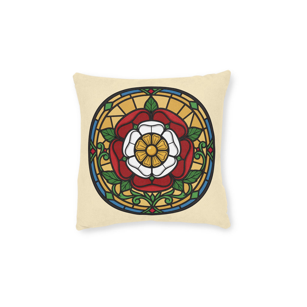 Stained Glass Rose Window Cushion