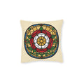 Stained Glass Rose Window Cushion