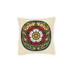 Stained Glass Rose Window Cushion