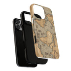 Vintage World Map Tough Phone Case — Antique Explorer iPhone Cover