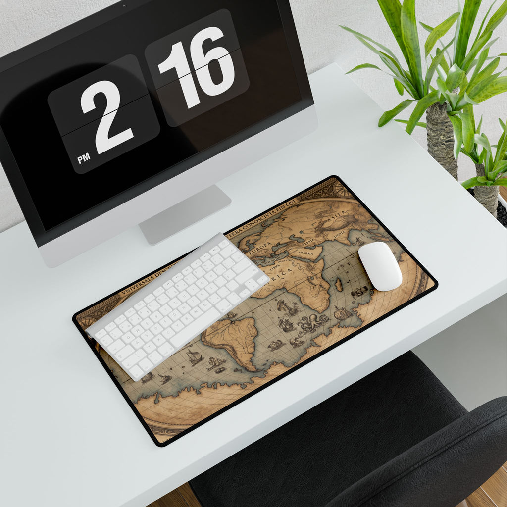 Vintage World Map Desk Mat
