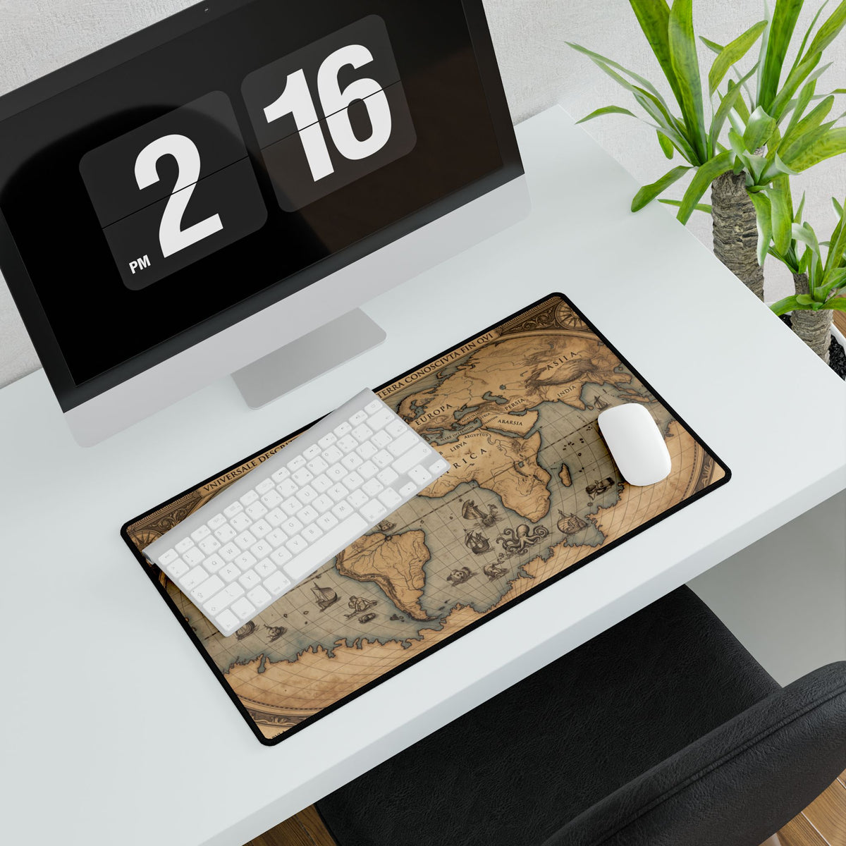 Vintage World Map Desk Mat