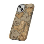 Vintage World Map Tough Phone Case — Antique Explorer iPhone Cover