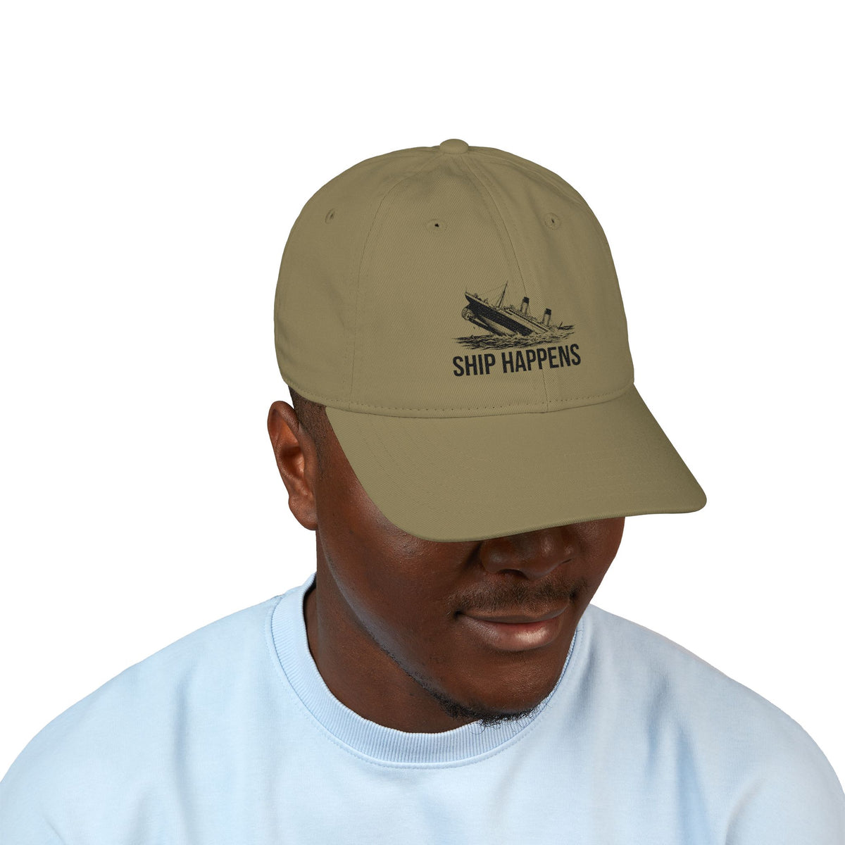 Ship Happens Embroidered Baseball Cap — Nautical Sailing Hat