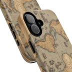 Vintage World Map Tough Phone Case — Antique Explorer iPhone Cover