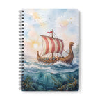 Viking Longship A5 Wirobound Notebook