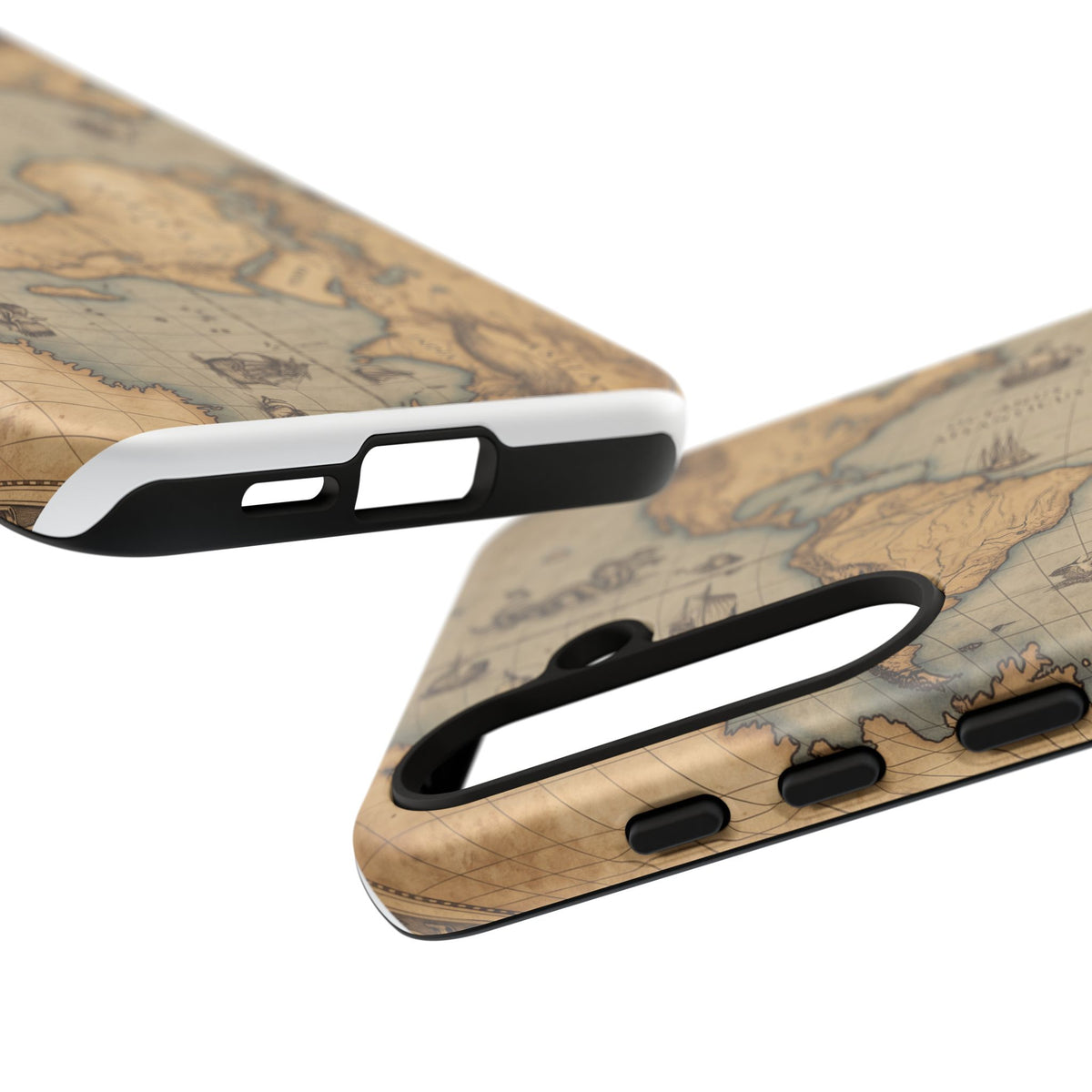 Vintage World Map Tough Phone Case — Antique Explorer iPhone Cover