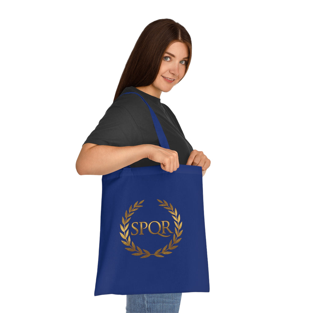 SPQR Laurel Wreath Cotton Tote Bag