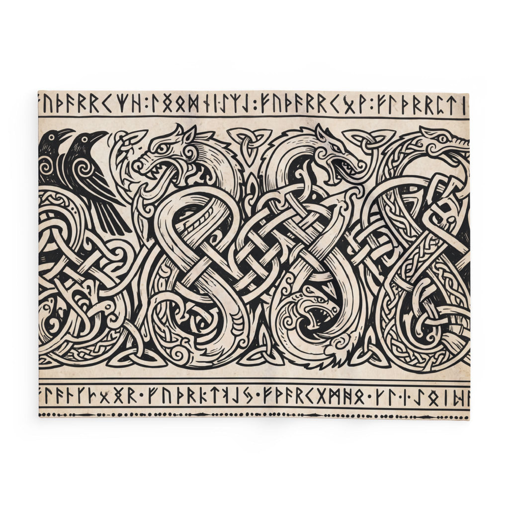 Norse Knotwork Fleece Throw