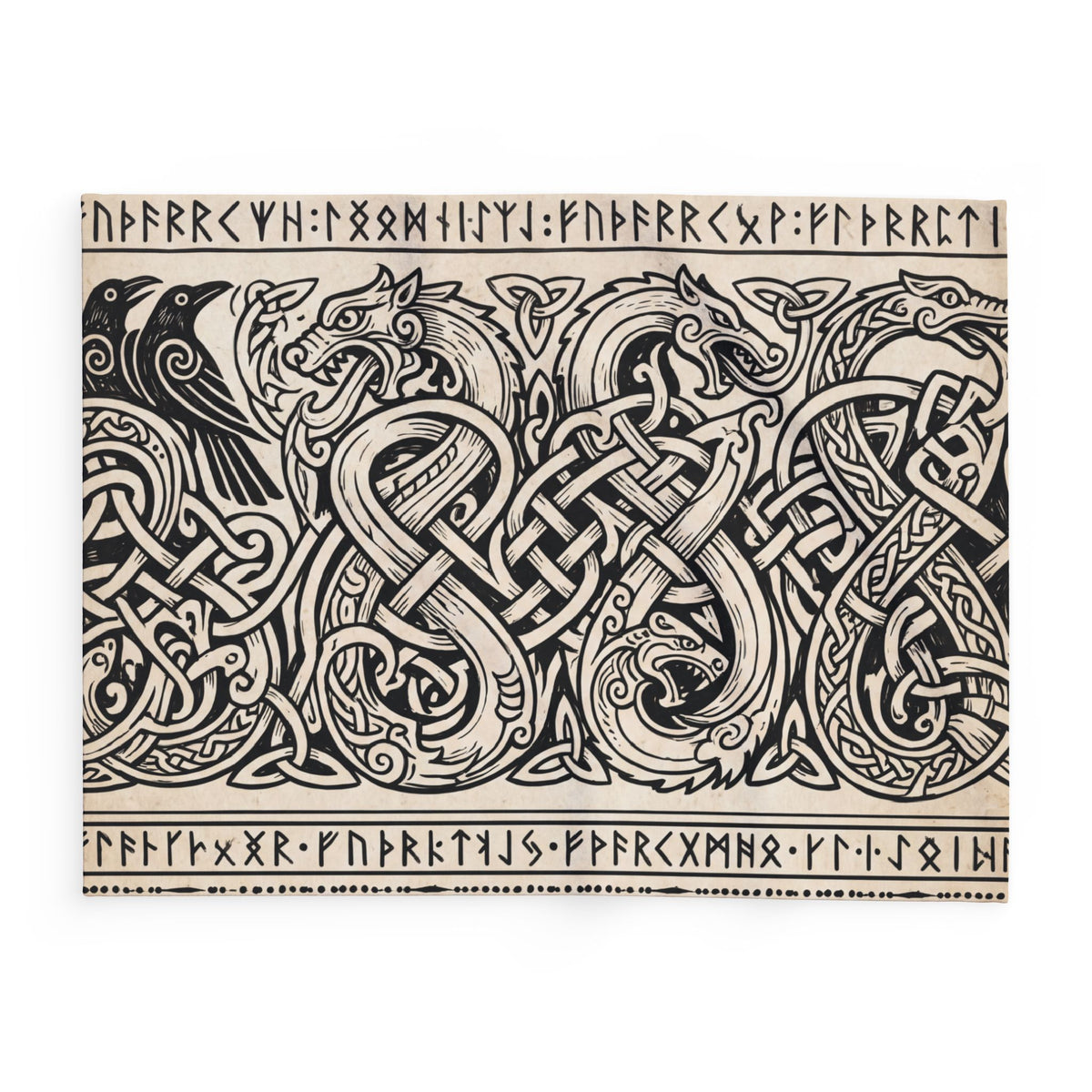 Norse Knotwork Fleece Throw