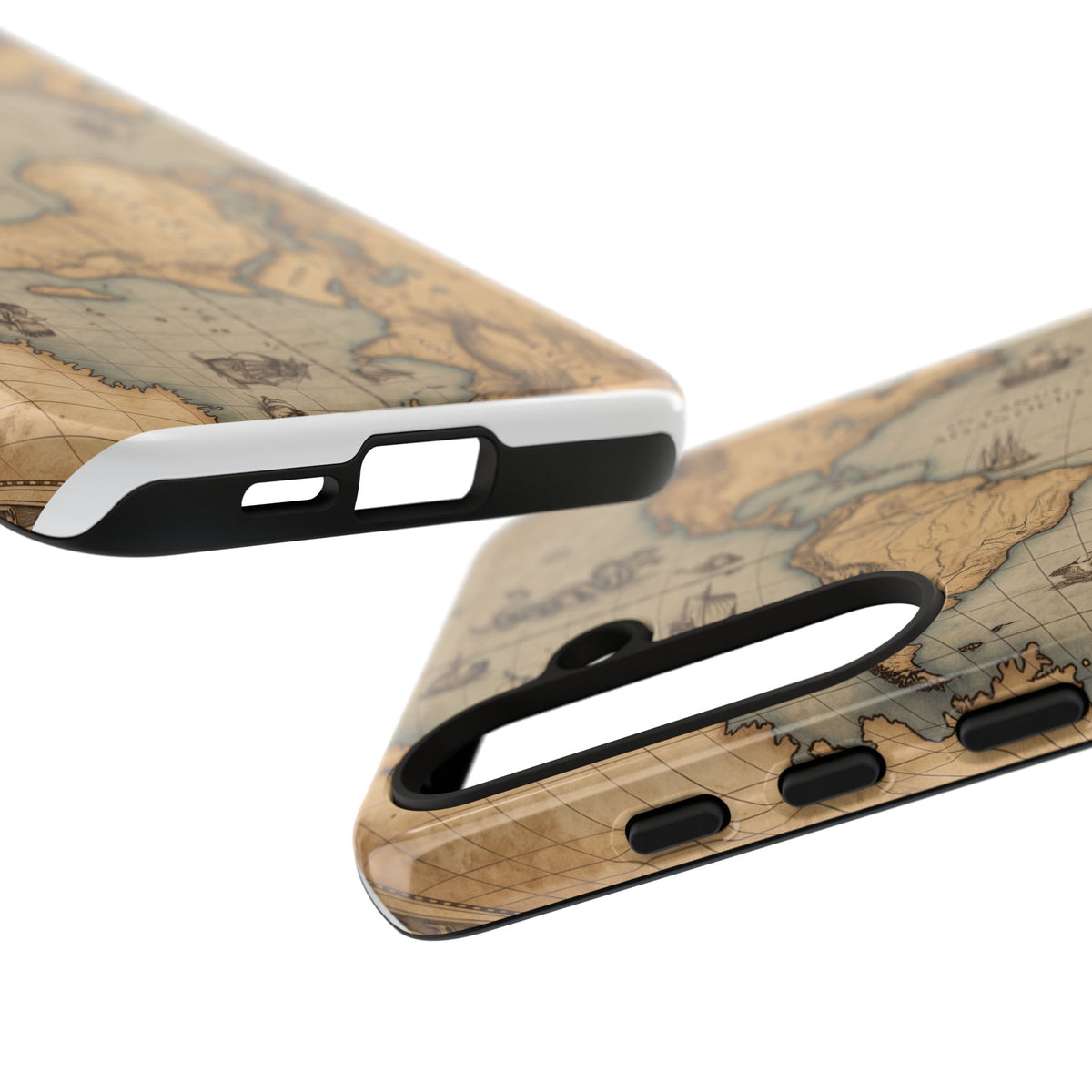 Vintage World Map Tough Phone Case — Antique Explorer iPhone Cover