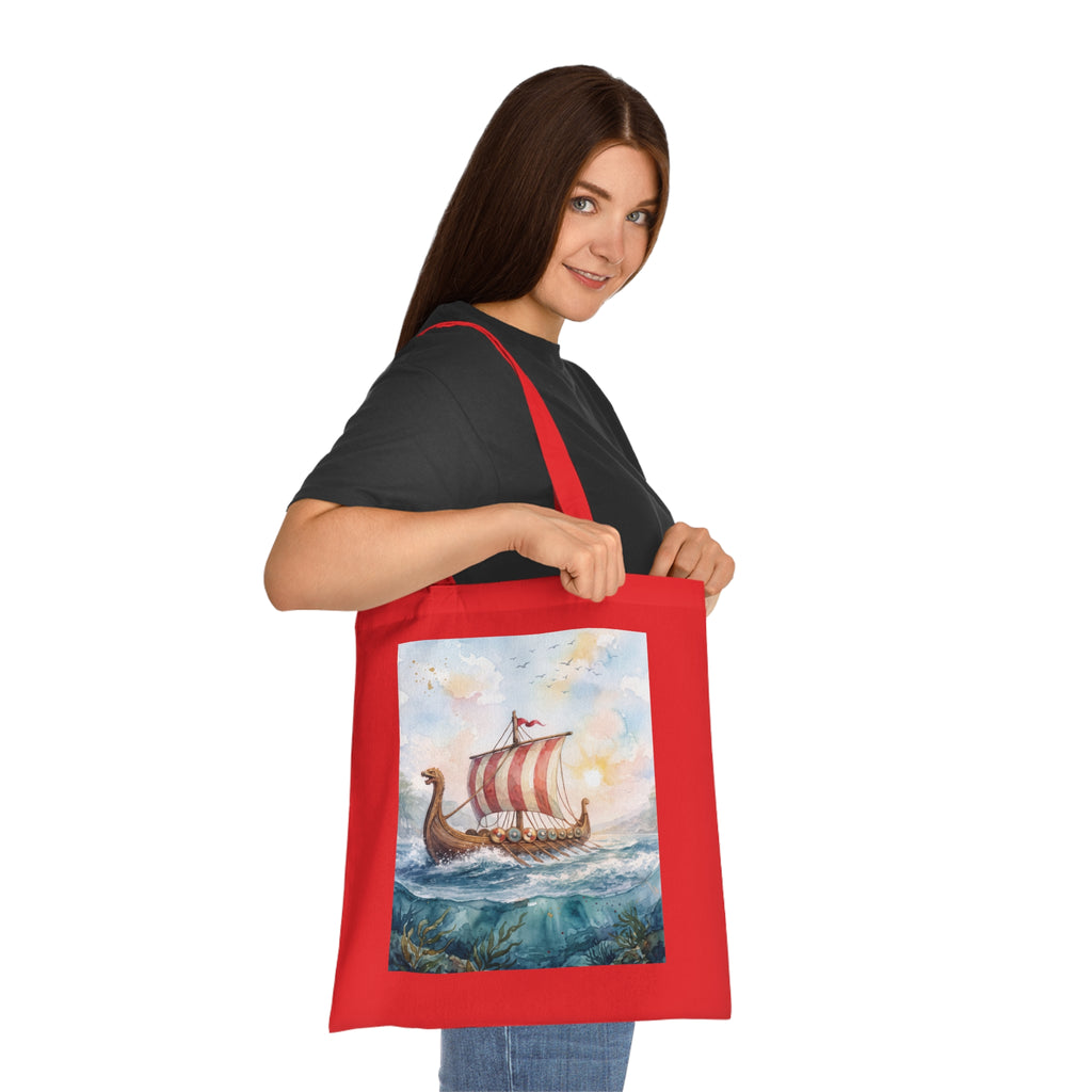 Viking Longship Cotton Tote Bag