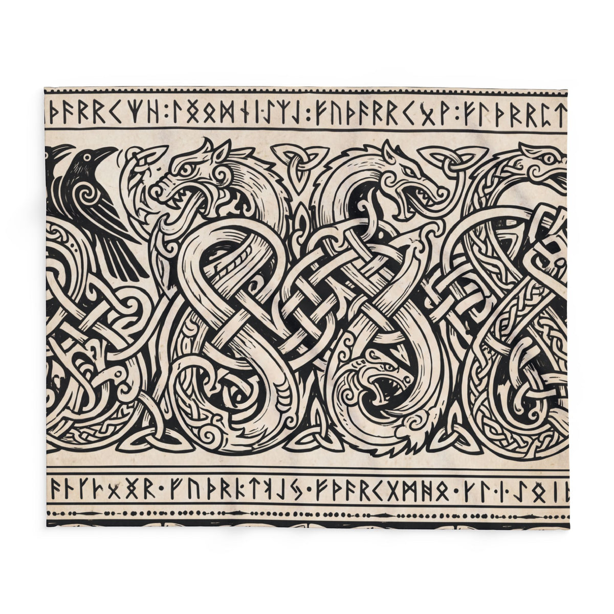 Norse Knotwork Fleece Throw