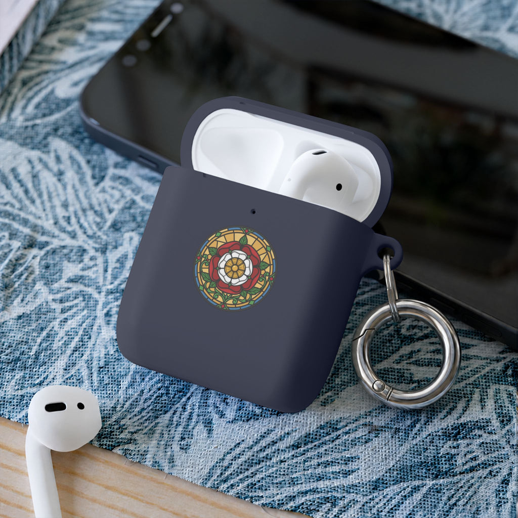 Stained Glass Rose Mandala AirPods Case