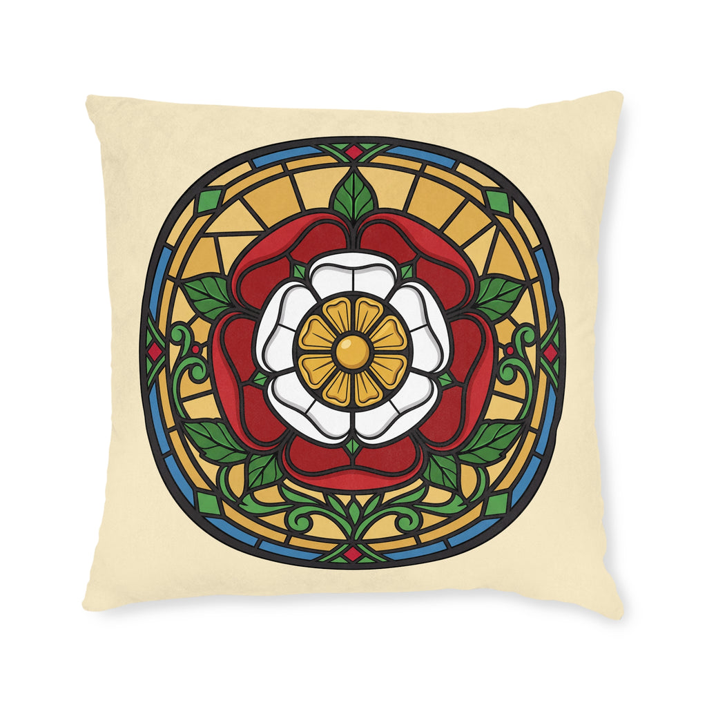 Stained Glass Rose Window Cushion