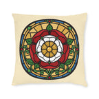 Stained Glass Rose Window Cushion