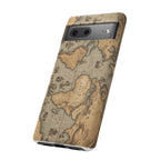 Vintage World Map Tough Phone Case — Antique Explorer iPhone Cover