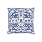 Blue & White Chinese Dragon Cushion