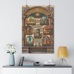 Seven Wonders of the Ancient World Vintage Travel Poster