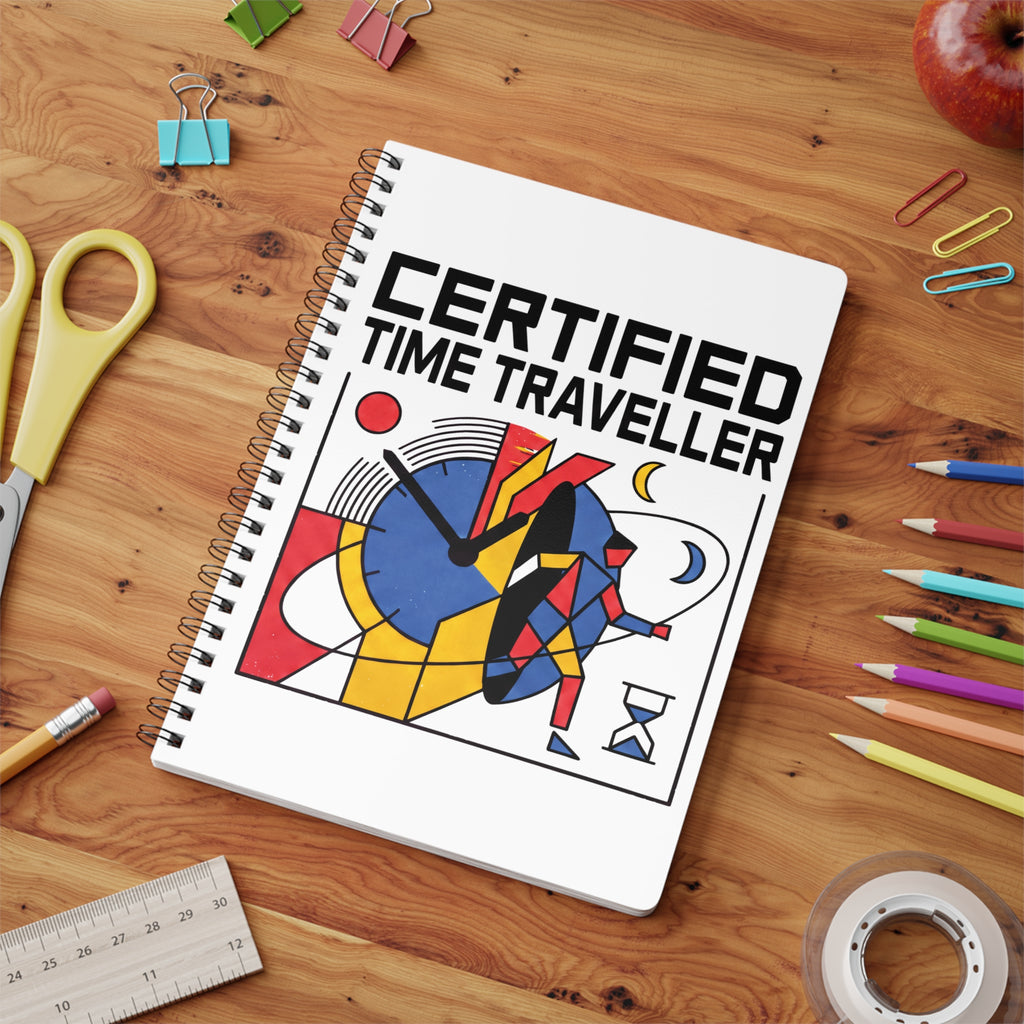 Certified Time Traveller A5 Wirobound Notebook