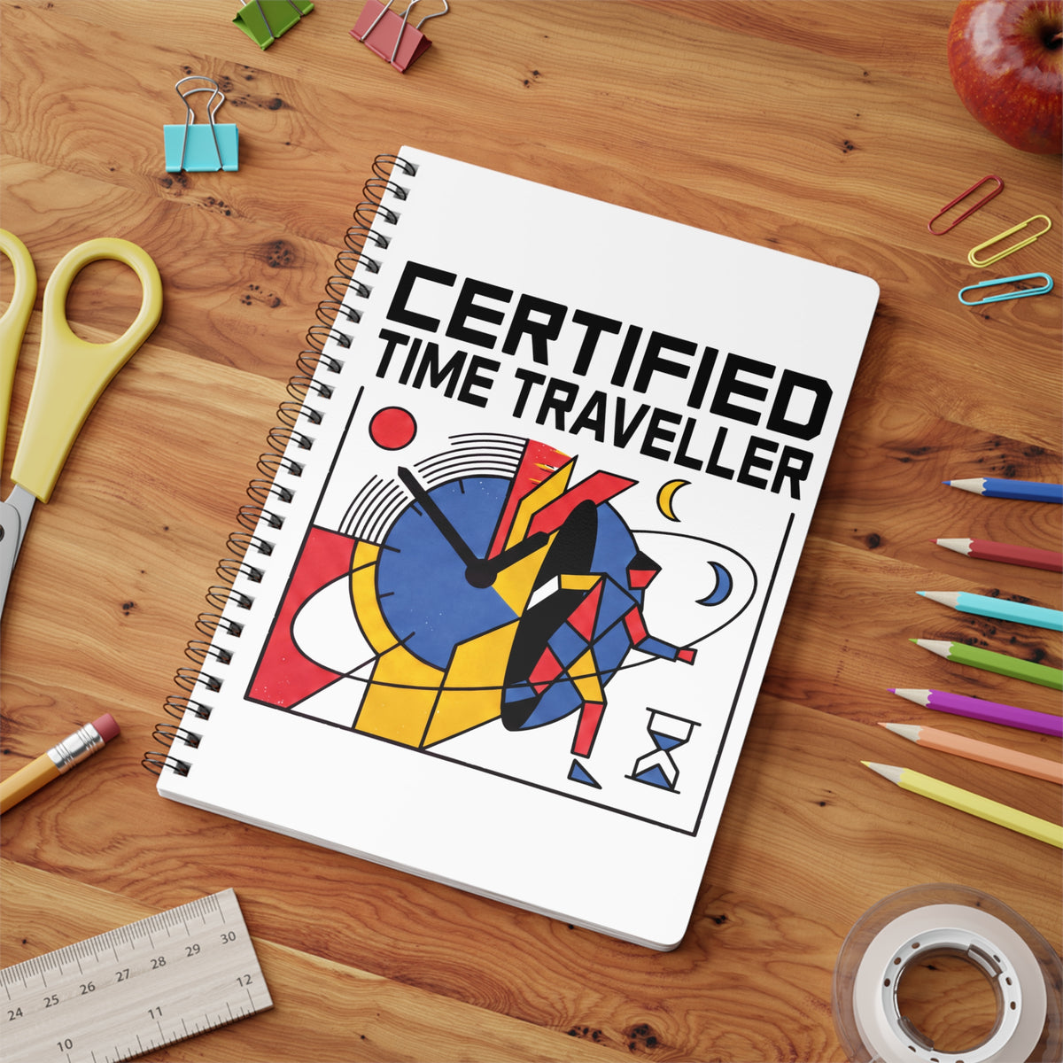Certified Time Traveller A5 Wirobound Notebook