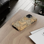 Vintage World Map Tough Phone Case — Antique Explorer iPhone Cover