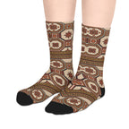 Vintage Mosaic Pattern Mid-Length Socks
