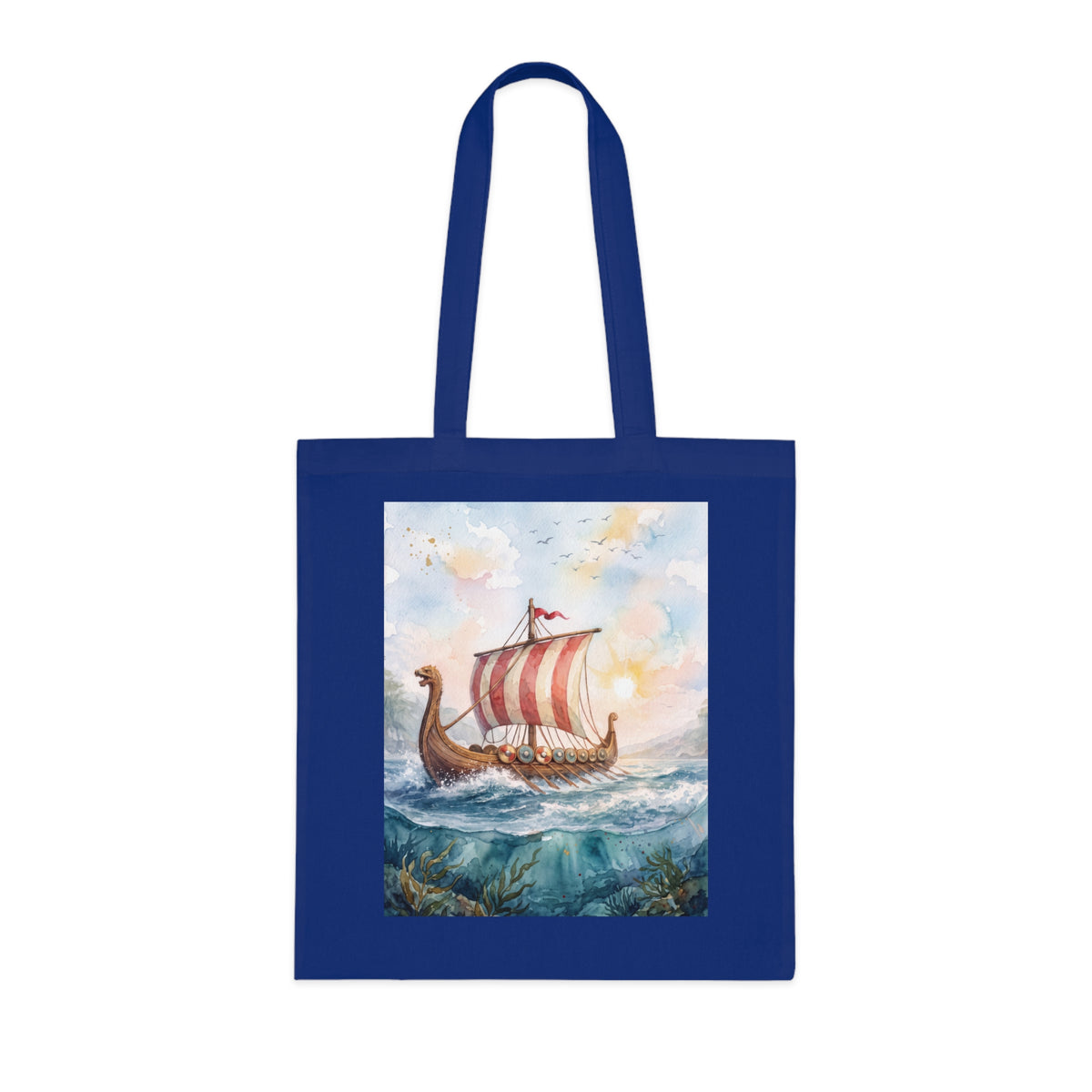 Viking Longship Cotton Tote Bag