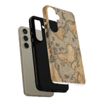 Vintage World Map Tough Phone Case — Antique Explorer iPhone Cover