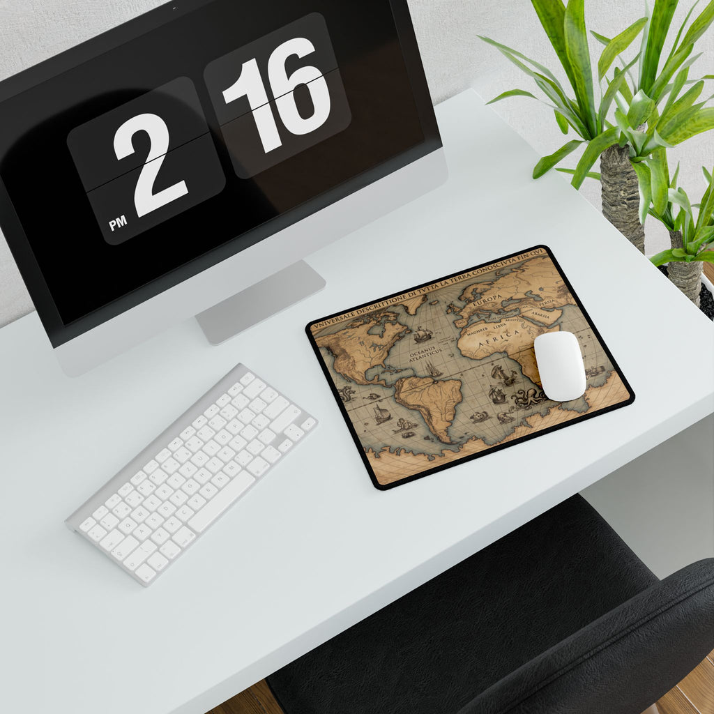 Vintage World Map Desk Mat