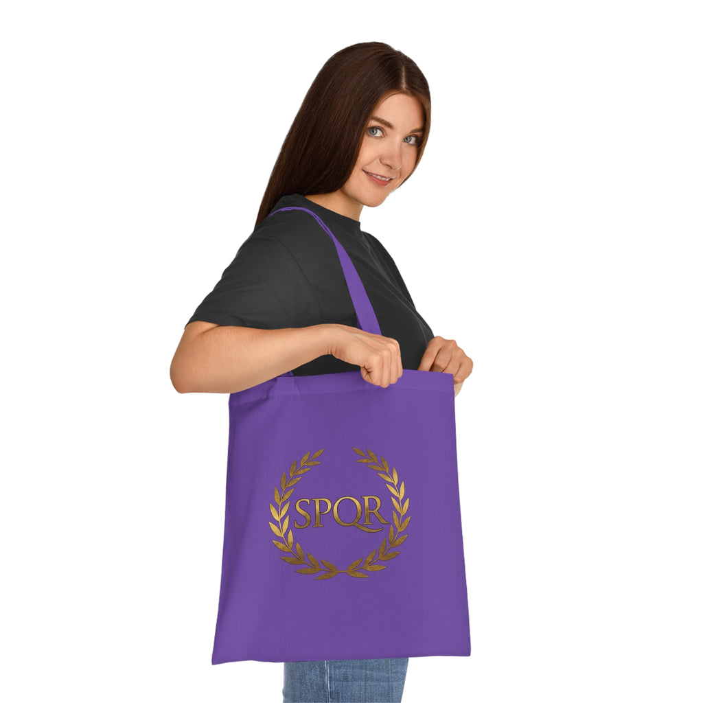 SPQR Laurel Wreath Cotton Tote Bag