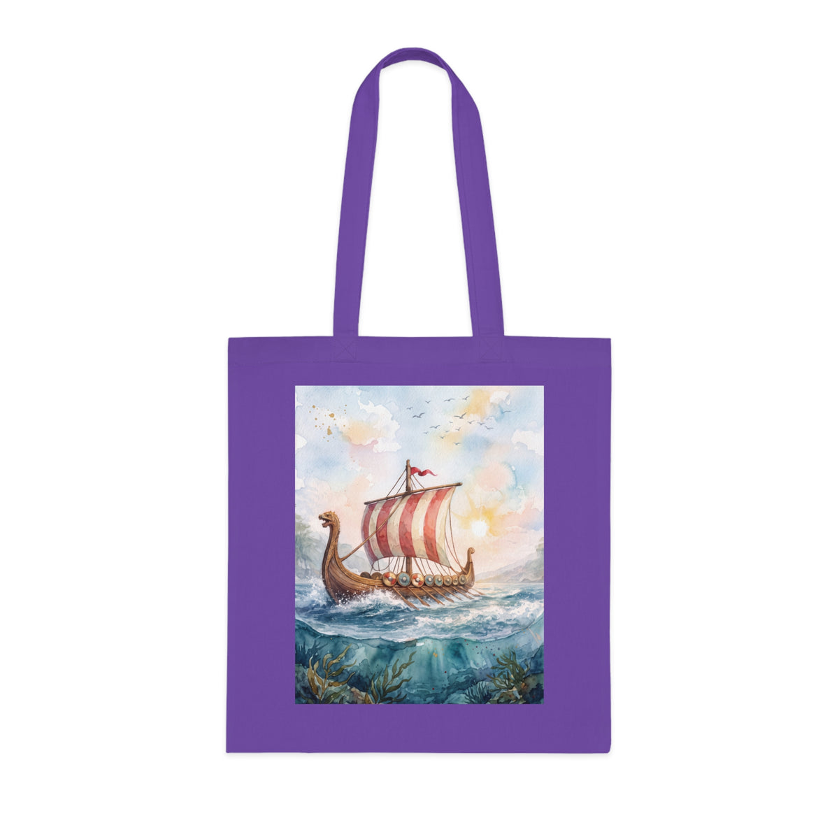 Viking Longship Cotton Tote Bag
