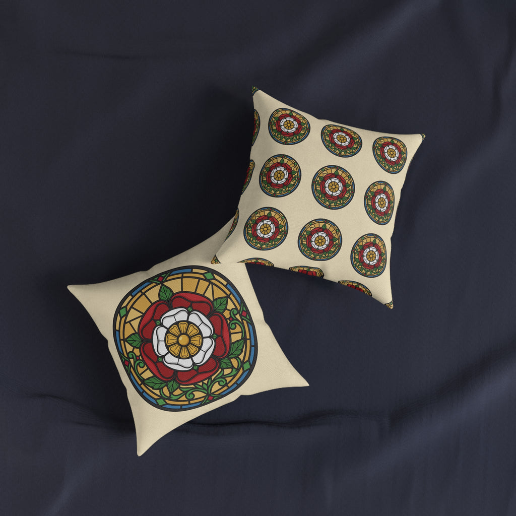 Stained Glass Rose Window Cushion