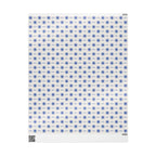 Blue Floral Hearts Wrapping Paper — Elegant Gift Wrap for Weddings, Birthdays & Mother's Day