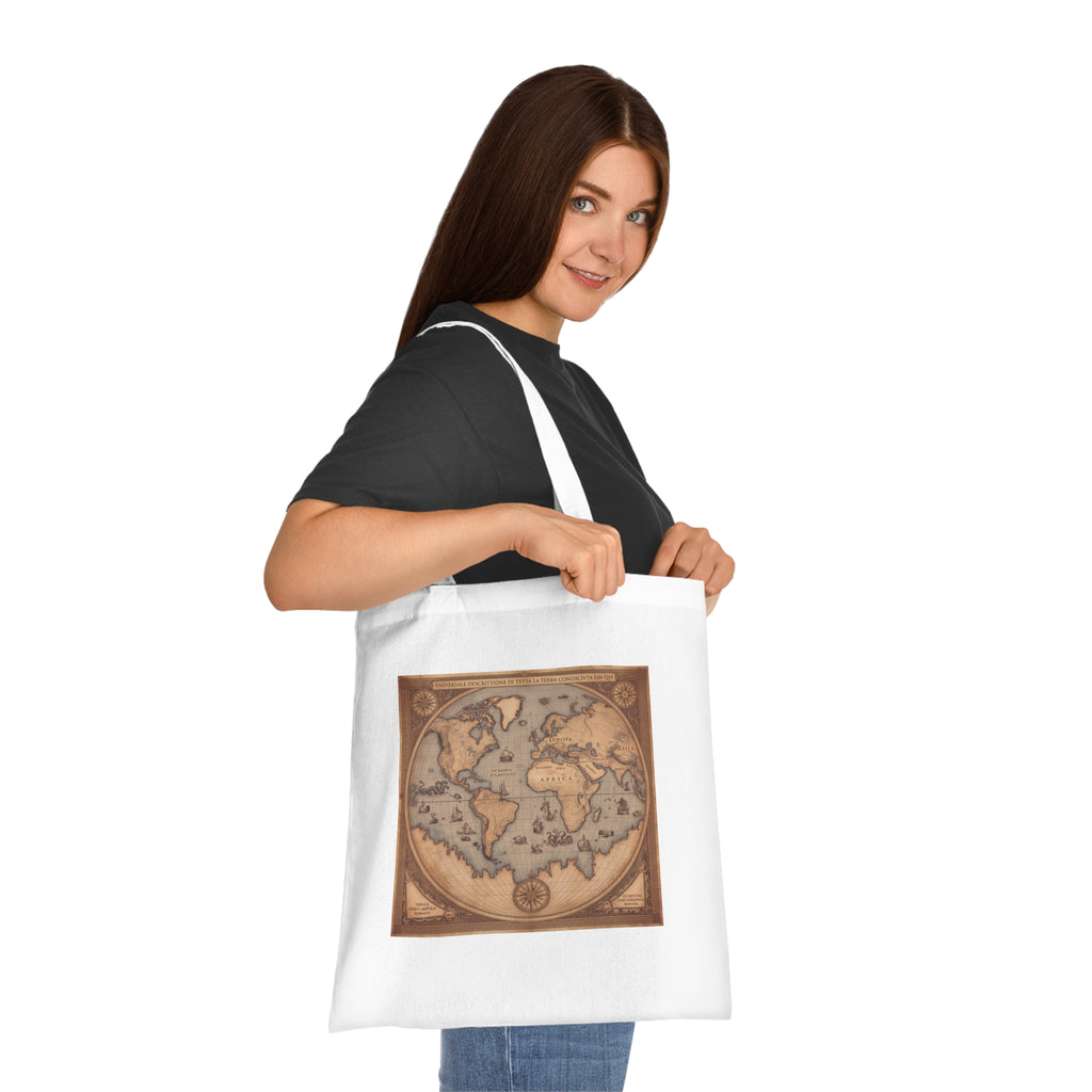 Vintage World Map Cotton Tote Bag