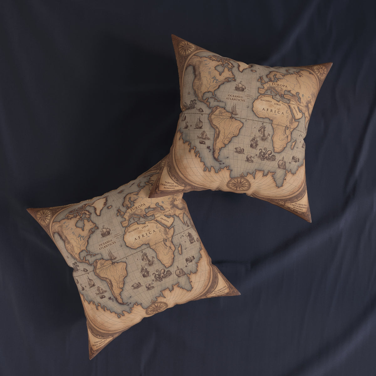 Vintage World Map Cushion