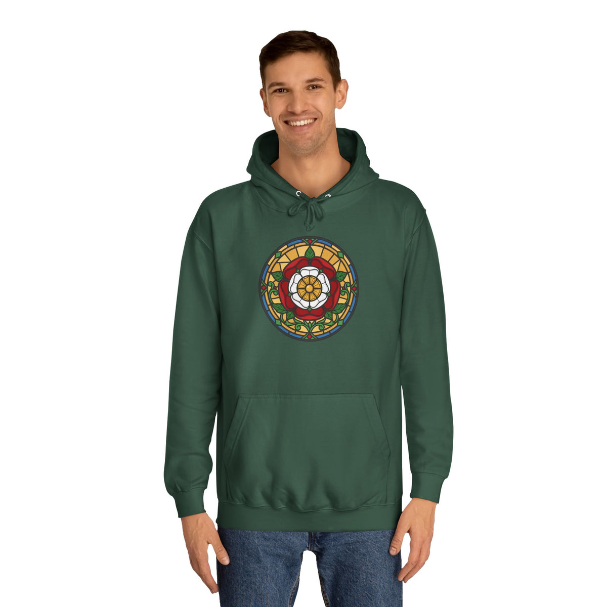 Stained Glass Tudor Rose Hoodie