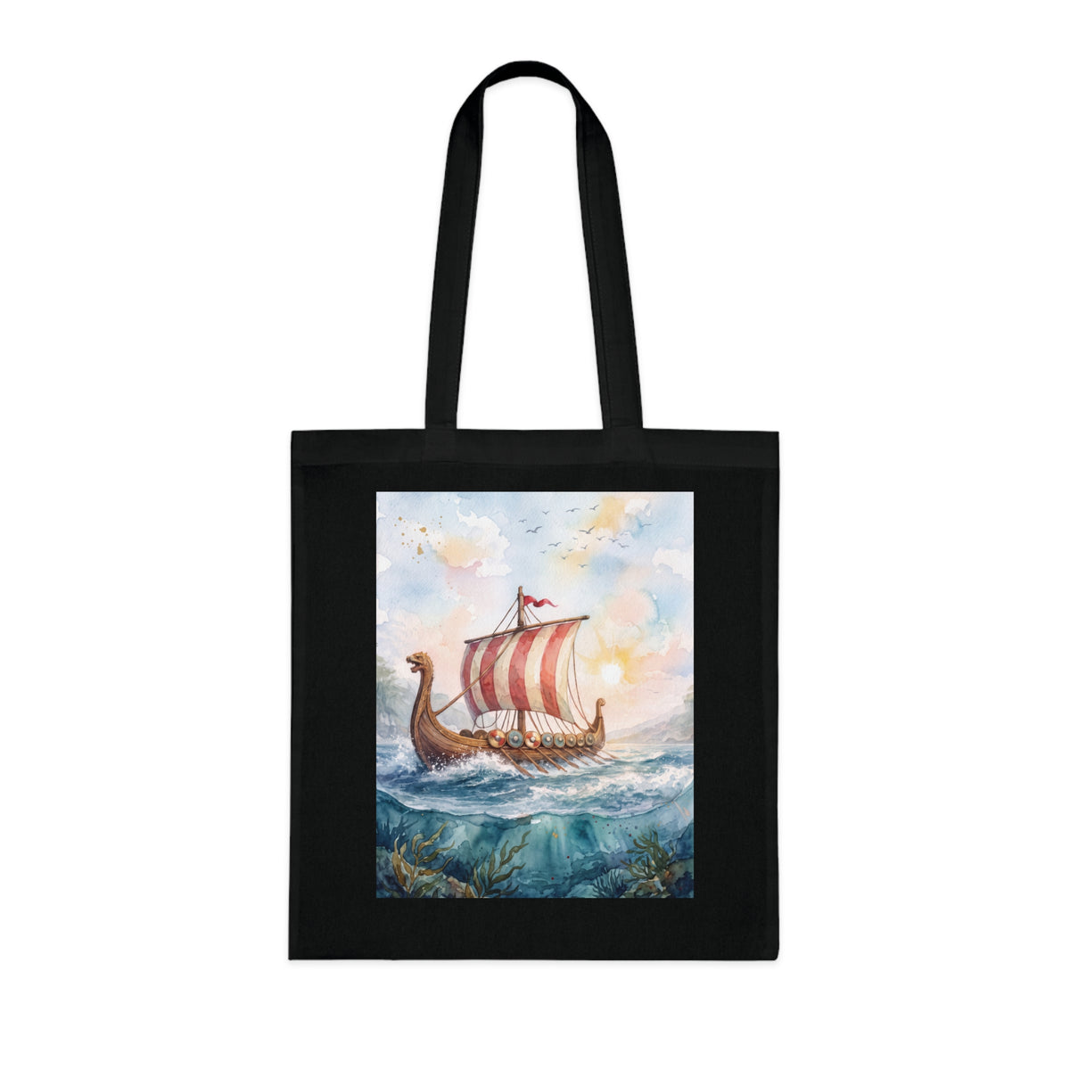 Viking Longship Cotton Tote Bag