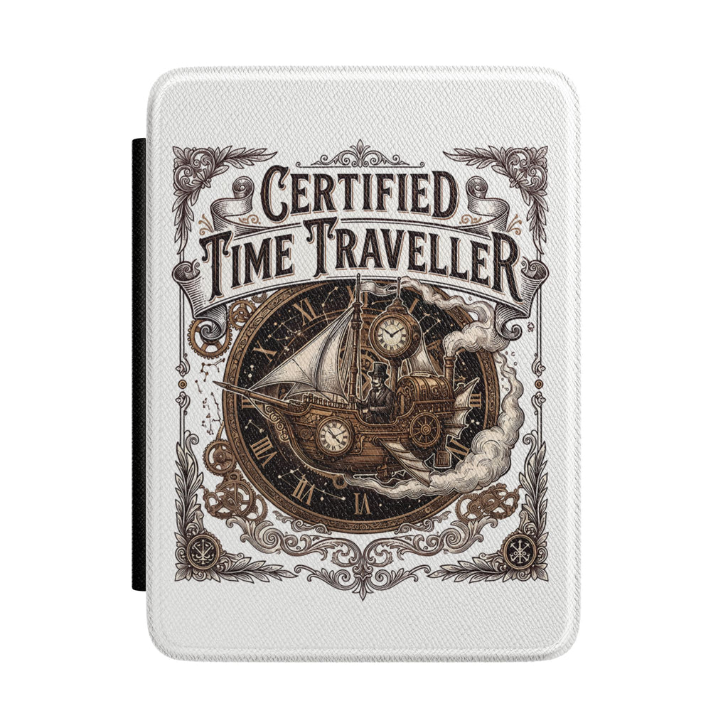 Certified Time Traveller Kindle Case — Steampunk Time Travel E-Reader Cover