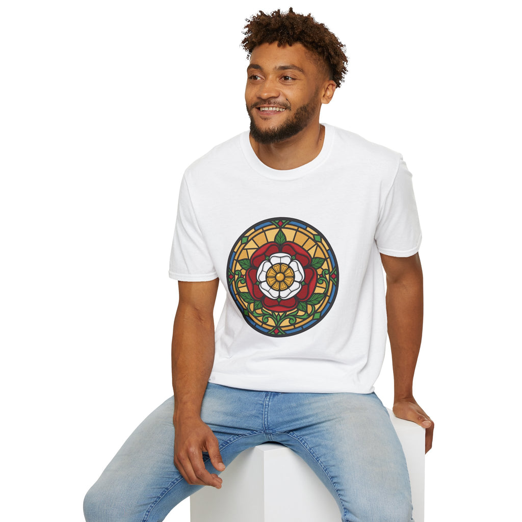 Stained Glass Rose Window T-Shirt