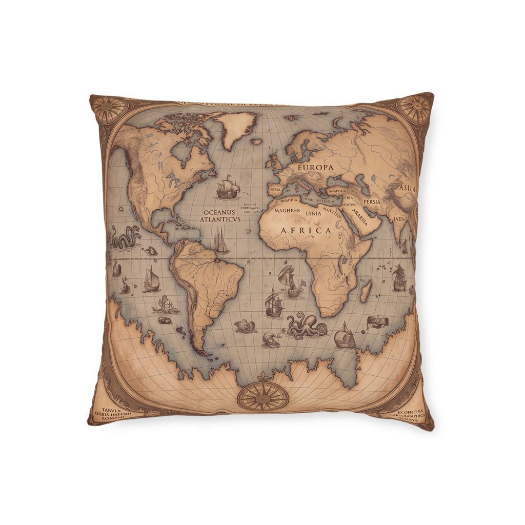 Vintage World Map Cushion