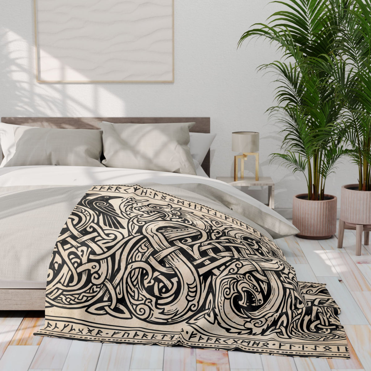 Norse Knotwork Fleece Throw
