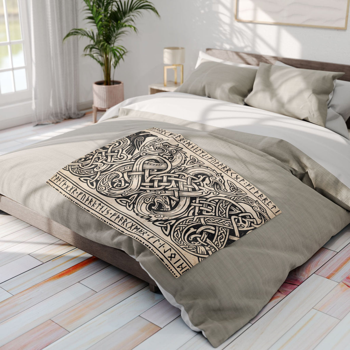 Norse Knotwork Fleece Throw