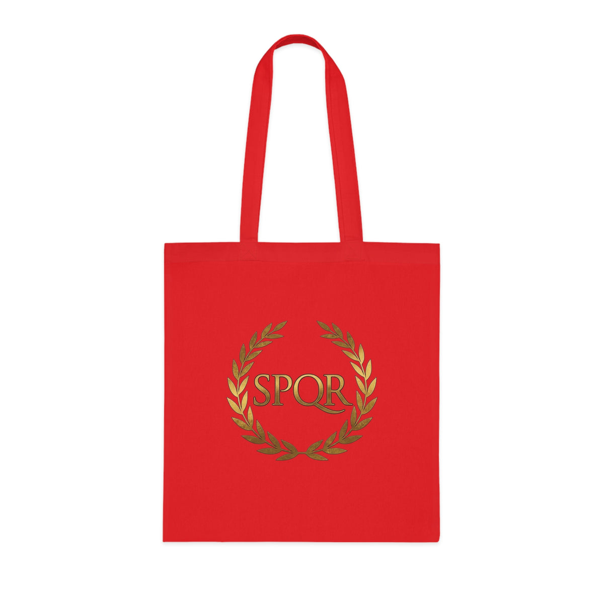 SPQR Laurel Wreath Cotton Tote Bag