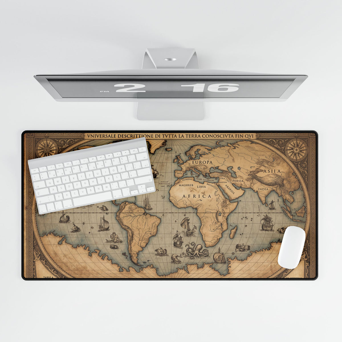 Vintage World Map Desk Mat