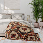 Roman Knot Mosaic Fleece Throw