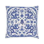 Blue & White Chinese Dragon Cushion