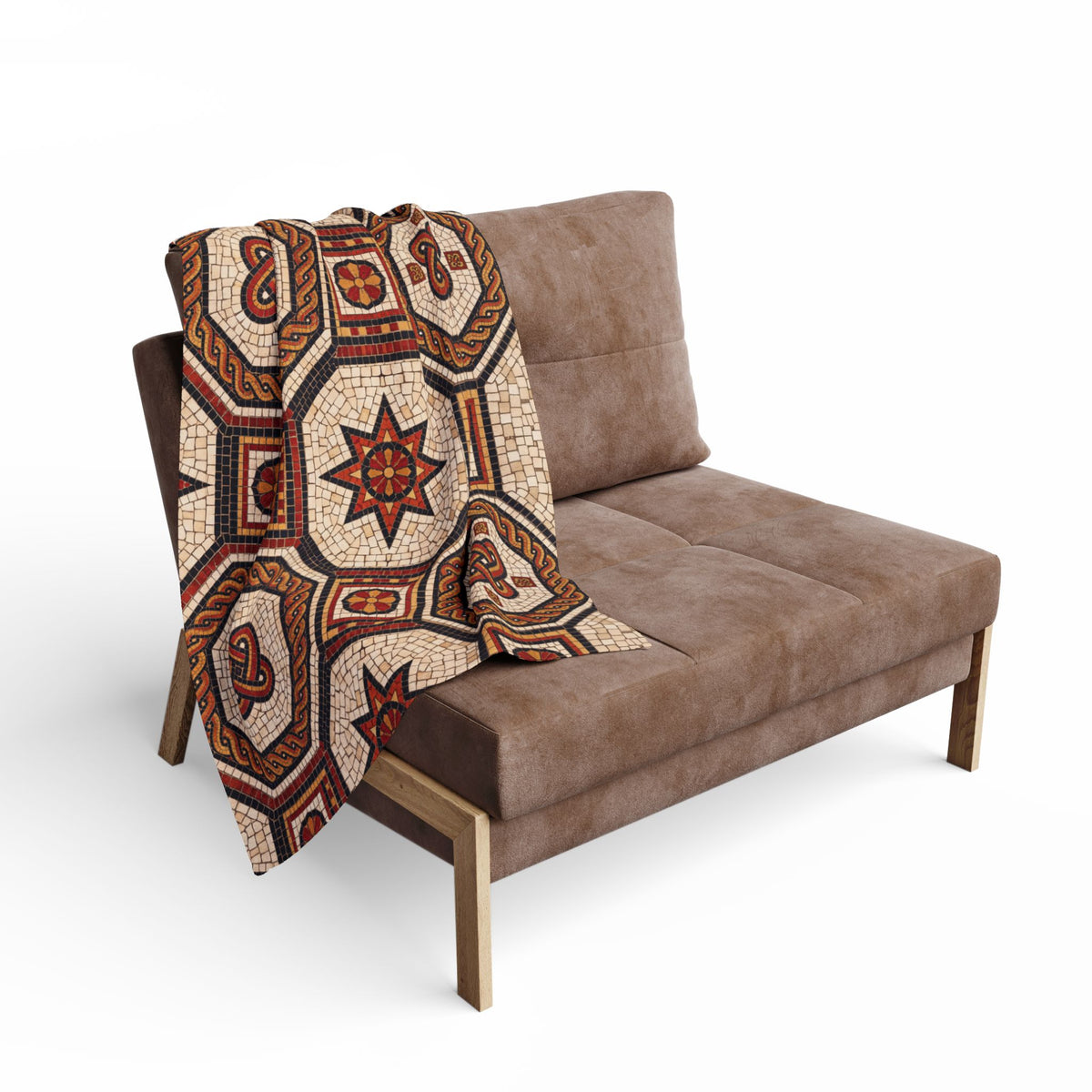 Roman Knot Mosaic Fleece Throw